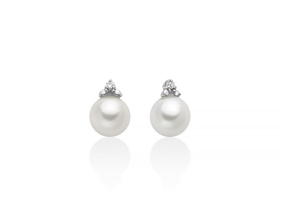 Earrings Miluna Woman in White Gold Perla PER2919 - PER2919